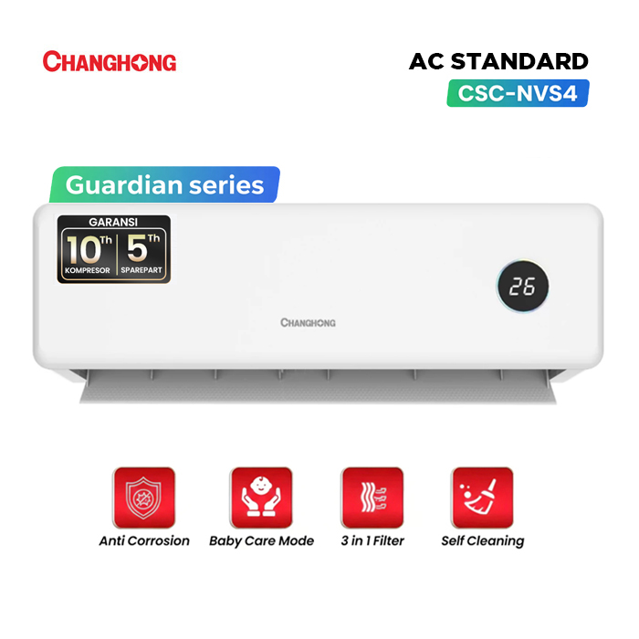 Changhong AC Wall Mounted Split Standard Premium 1 PK - CSC-09NVS4